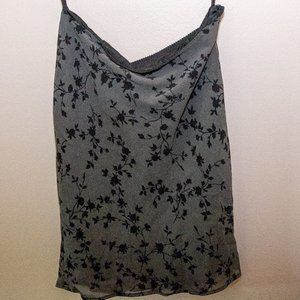 The Limited Gray Skirt with Black Floral  Sz Large